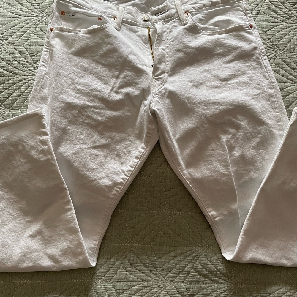 Polo Ralph Lauren White Varick Slim Jeans